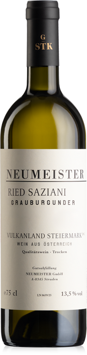 Grauburgunder Ried Saziani GSTK 2016 - Weingut Neumeister, Straden