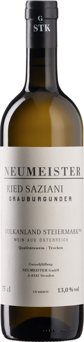 Grauburgunder Ried Saziani GSTK 2022 - Weingut Neumeister, Straden